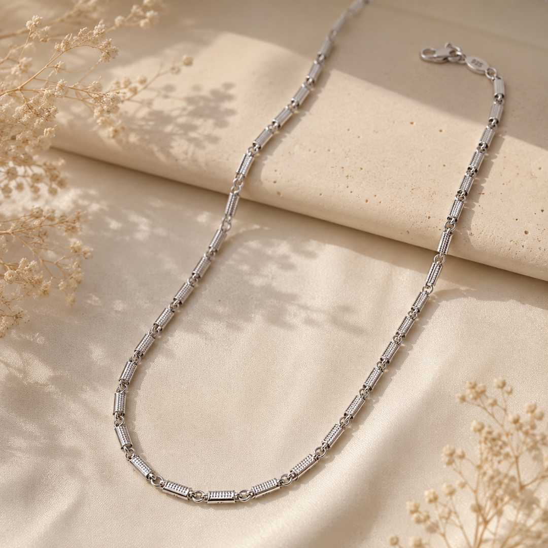 Mashha 925 Silver Apex Chain for men (30 cms) Mashha