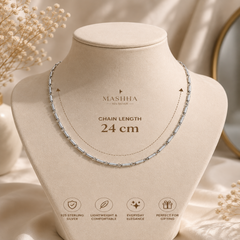 Mashha 925 Silver Apex Chain for men (30 cms) Mashha
