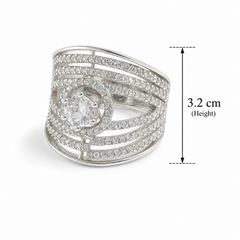 Mashha 925  Silver Celestia Radiance Ring