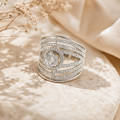 Mashha 925  Silver Celestia Radiance Ring