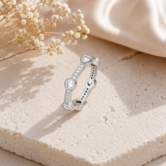 Celeste Dotted Zircon Band