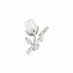 Mashha 925 Silver Rosebud Adjustable Ring