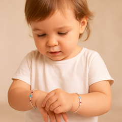 Silver Baby Kada – Elephant & Pizza