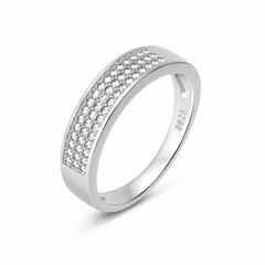 Silver Classic Band Ring Mashha