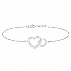 Mashha 925 silver Eternal Love Heart Anklet