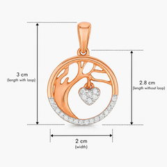 Rose gold Tree of Life Pendant