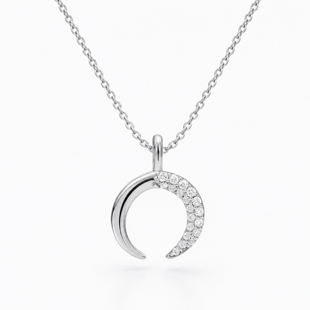 Lunar Elegance Crescent Pendant Mashha