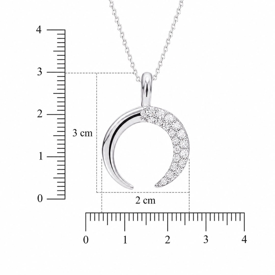 Lunar Elegance Crescent Pendant Mashha