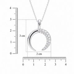 Lunar Elegance Crescent Pendant Mashha