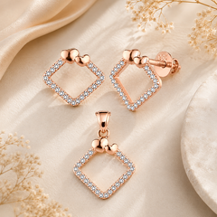Mashha 925 Sterling Silver Twin Heart Glow Set