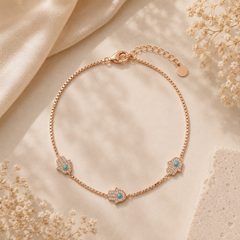 Mashha 925 Silver Evil Eye Guardian Anklet