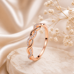 Mashha 925 silver Twisted Glow Eternity Ring