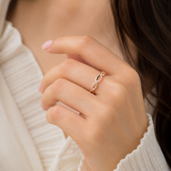 Mashha 925 silver Twisted Glow Eternity Ring