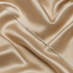 MASHHA 925 Silver Dual Layer Beaded Anklet (Pair)