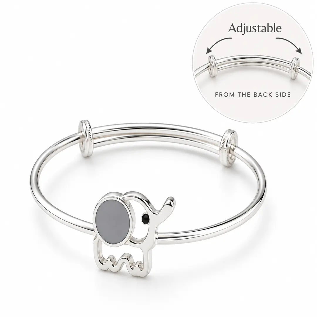 Mashha 925 Silver Tiny Trunk Baby Bangles Mashha