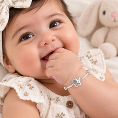 Mashha 925 Silver Tiny Trunk Baby Bangles Mashha