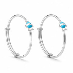 Mashha 925 Silver water baby Fish kid's Kada Mashha