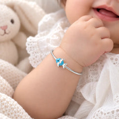 Mashha 925 Silver water baby Fish kid's Kada Mashha