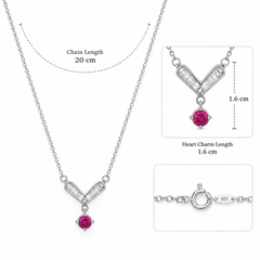 Queen’s Ruby Crest – Mashha 925 Silver Necklace