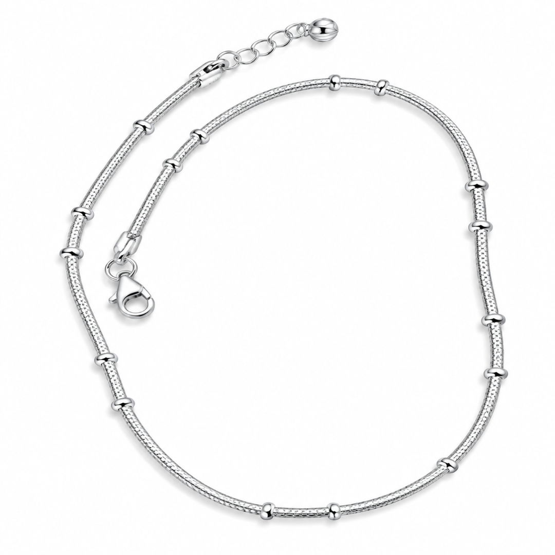 Mashha 925 Silver Luna Link Anklet Mashha