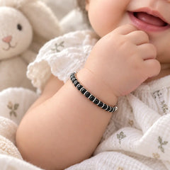 Mashha 925 Silver Classic Black Baby Kada Mashha