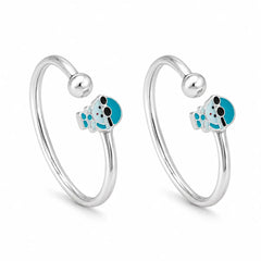 Mashha 925 Silver Cool Dude Design Silver Baby Kada (Pair) Mashha
