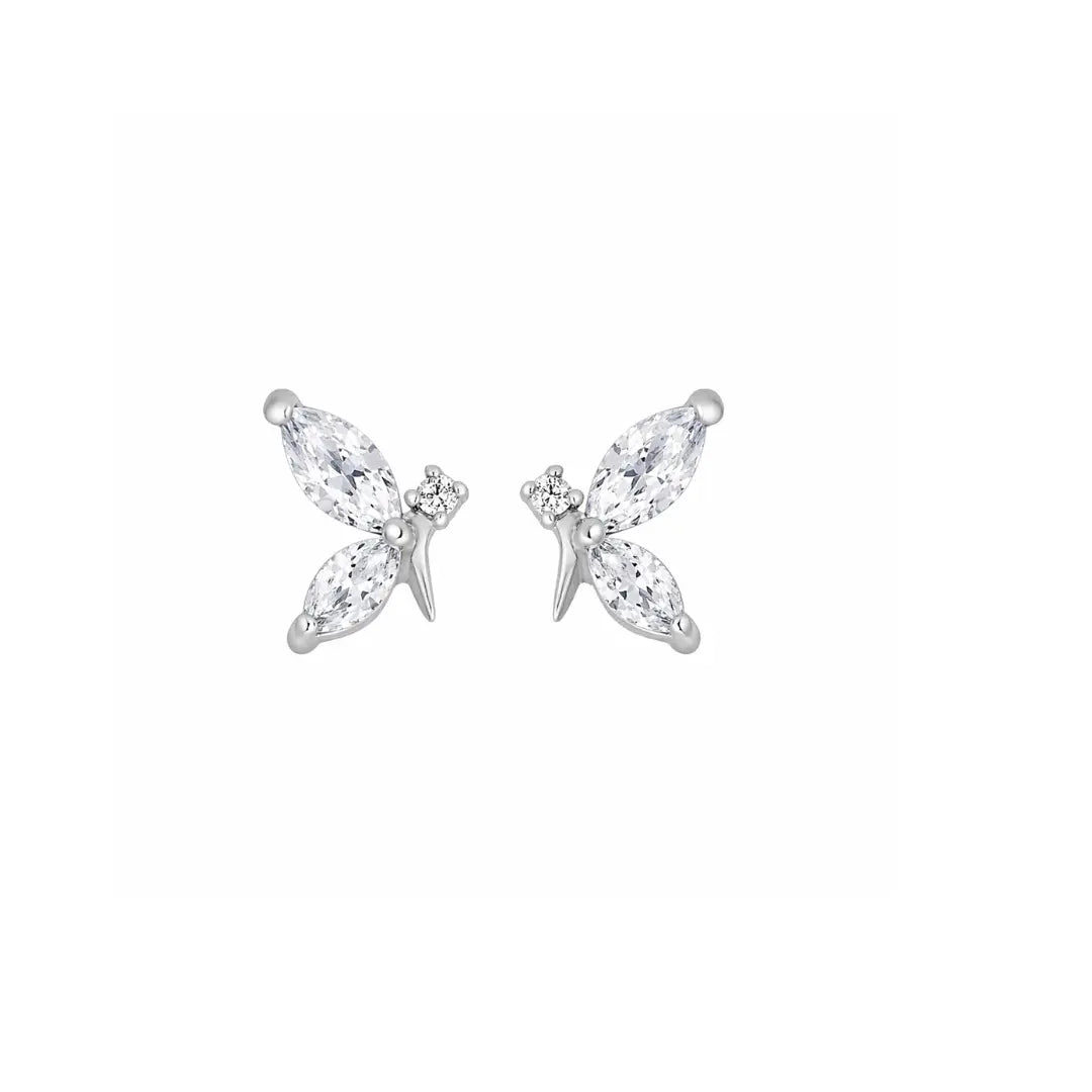 Mashha 925 Silver Crystal Flutter Studs Mashha