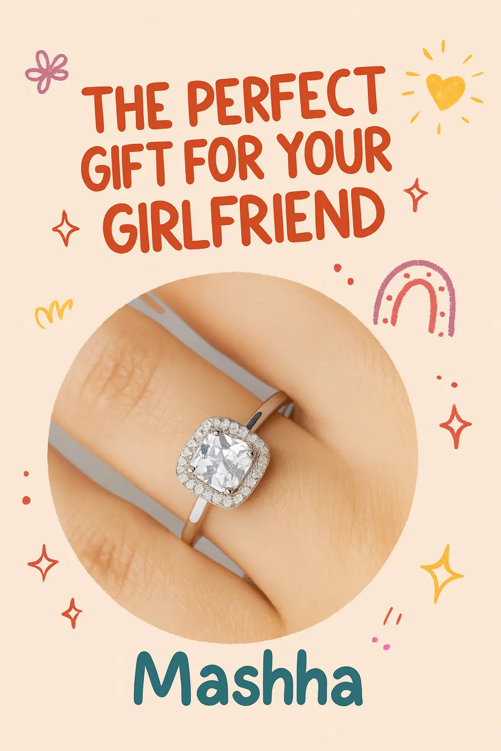 Cushion-Cut Halo Ring Mashha