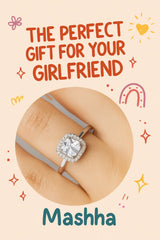 Cushion-Cut Halo Ring Mashha