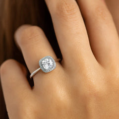 Cushion-Cut Halo Ring Mashha