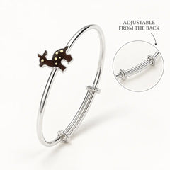 Mashha 925 Silver Deer Charm Bangles Mashha