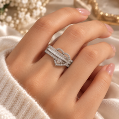 Mashha 925 Silver Celestial Knot Adjustable Ring