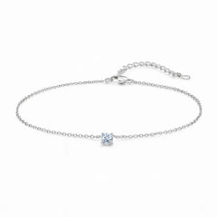 Mashha 925 Silver Elegant Solitaire Silver Anklet Mashha