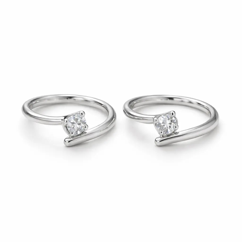 Mashha 925 Silver Elegant Twist Toe Ring Mashha