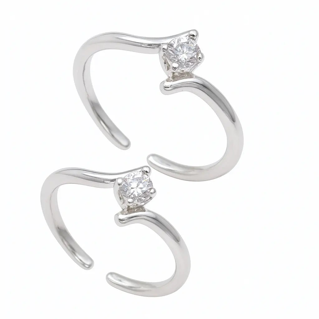 Mashha 925 Silver Elegant Twist Toe Ring Mashha