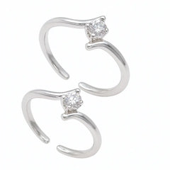 Mashha 925 Silver Elegant Twist Toe Ring Mashha