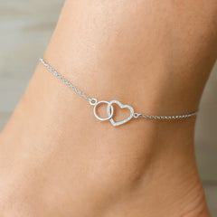 Mashha 925 silver Eternal Love Heart Anklet Mashha
