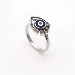 Mashha 925 Silver Evil Eye Ring(Adjustable) Mashha