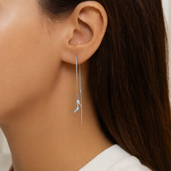 Mashha 925 Silver Glam Stiletto Sui Dhaga Earrings Mashha