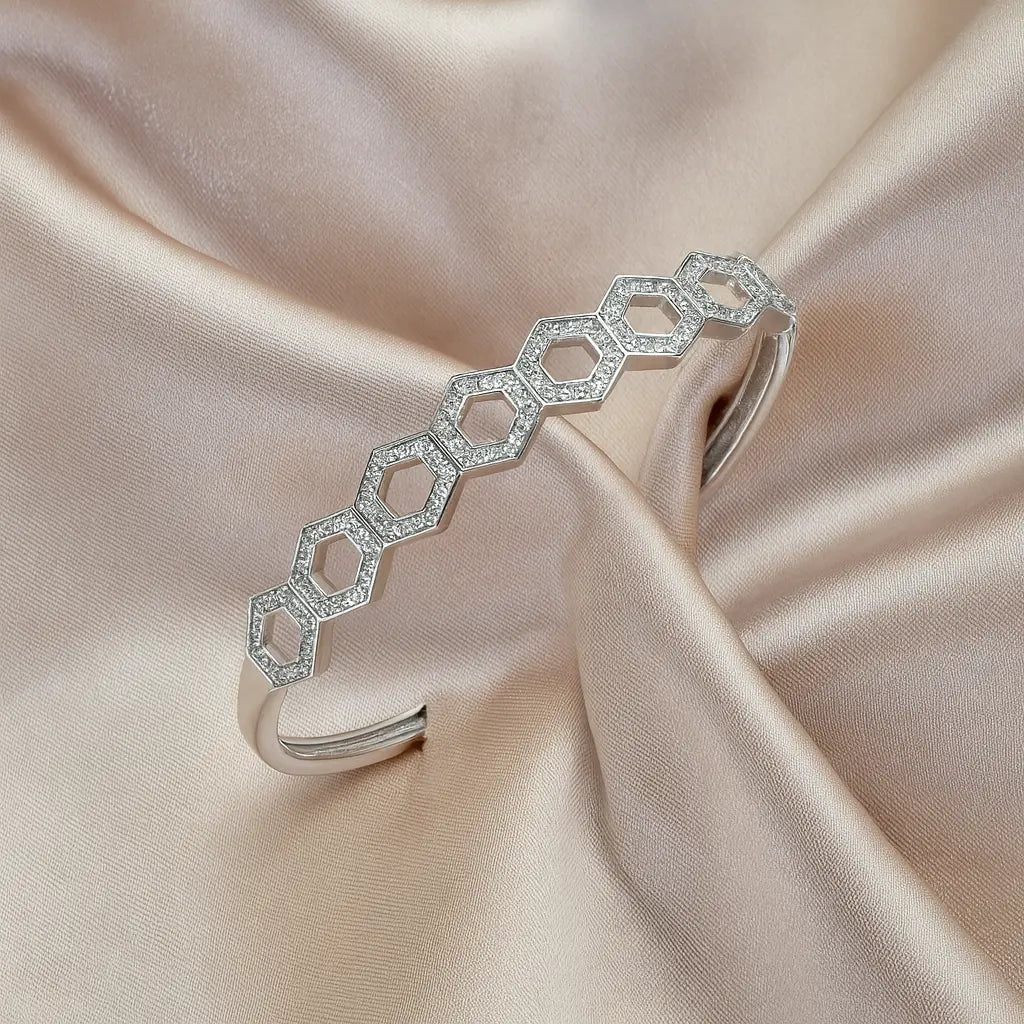 Hexa Elegance 925 Silver Bracelet Mashha