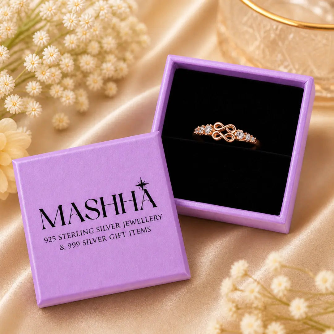 Mashha 925 silver Infinity Glow Ring (Rose Gold) Mashha