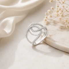 Intertwined Grace 925 Silver Ring Mashha