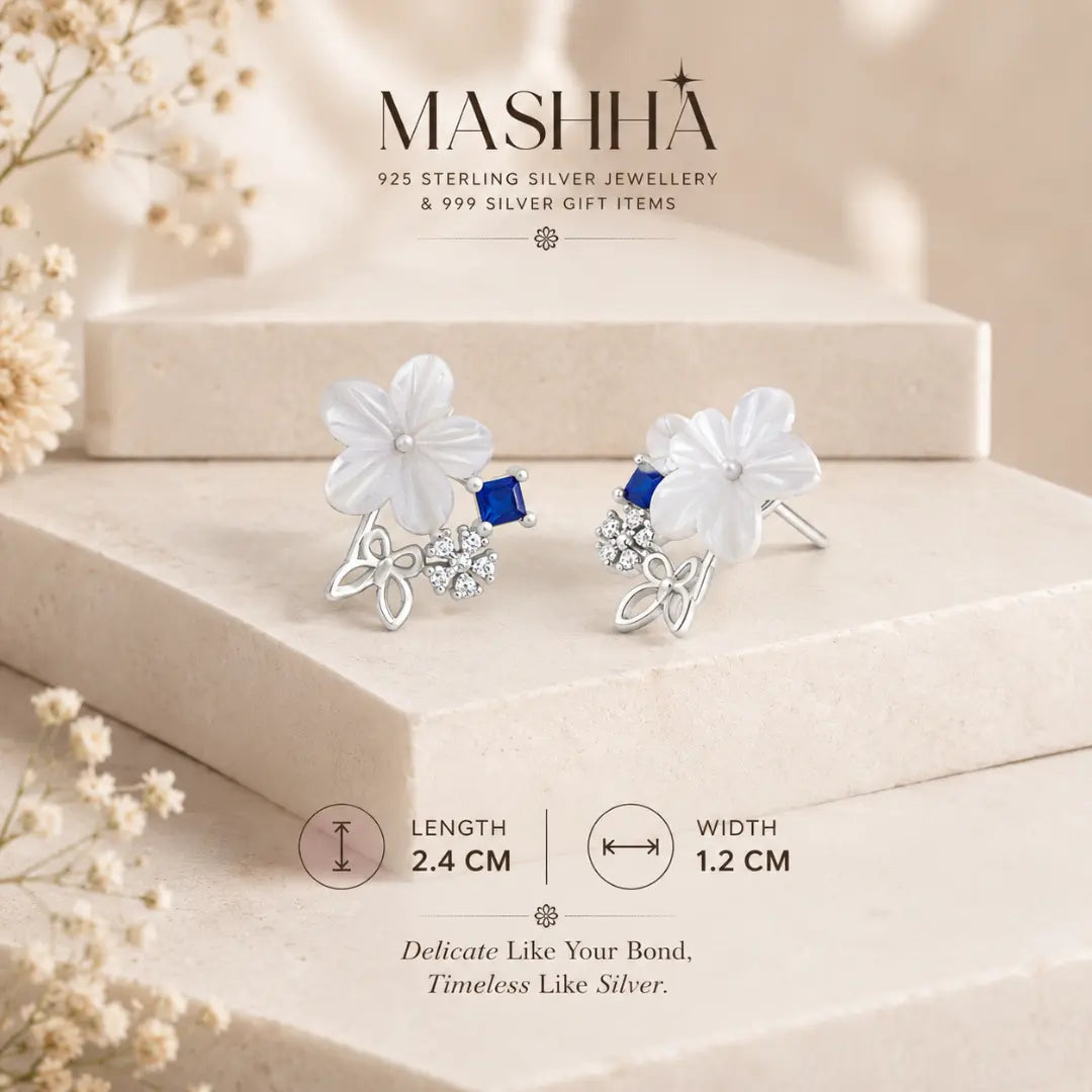 Mashha 925 Silver London Babe Earrings Mashha