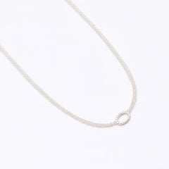 Mashha 925 Silver Luna Loop Sterling Silver Necklace Mashha
