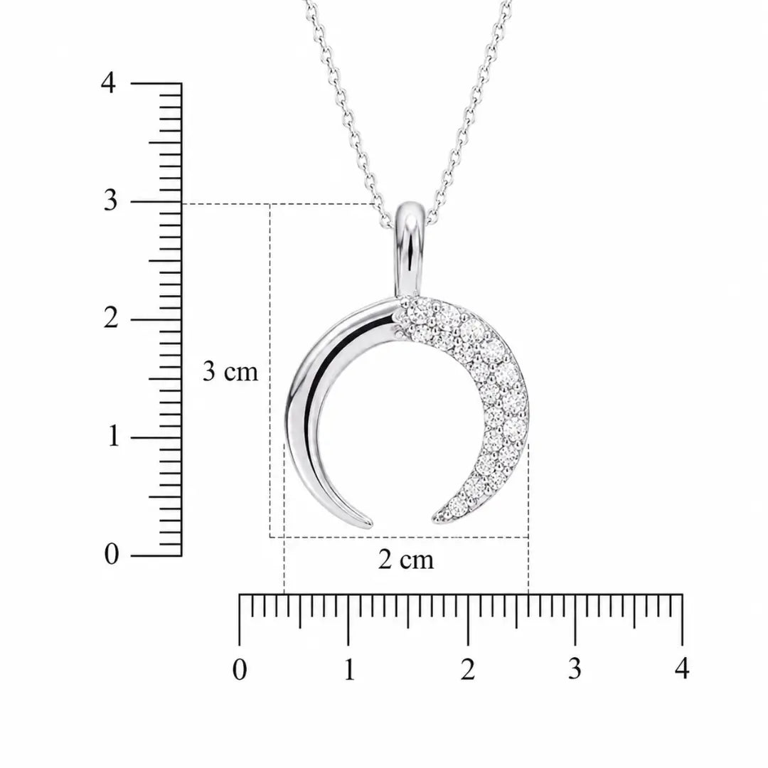 Lunar Elegance Crescent Pendant Mashha