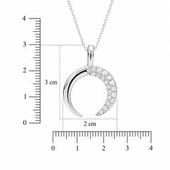 Lunar Elegance Crescent Pendant Mashha