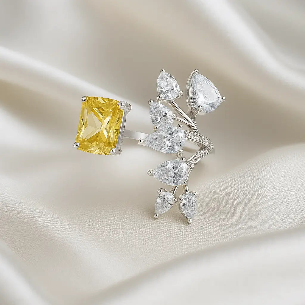 Mashha 925 Silver Marigold Muse Ring Mashha