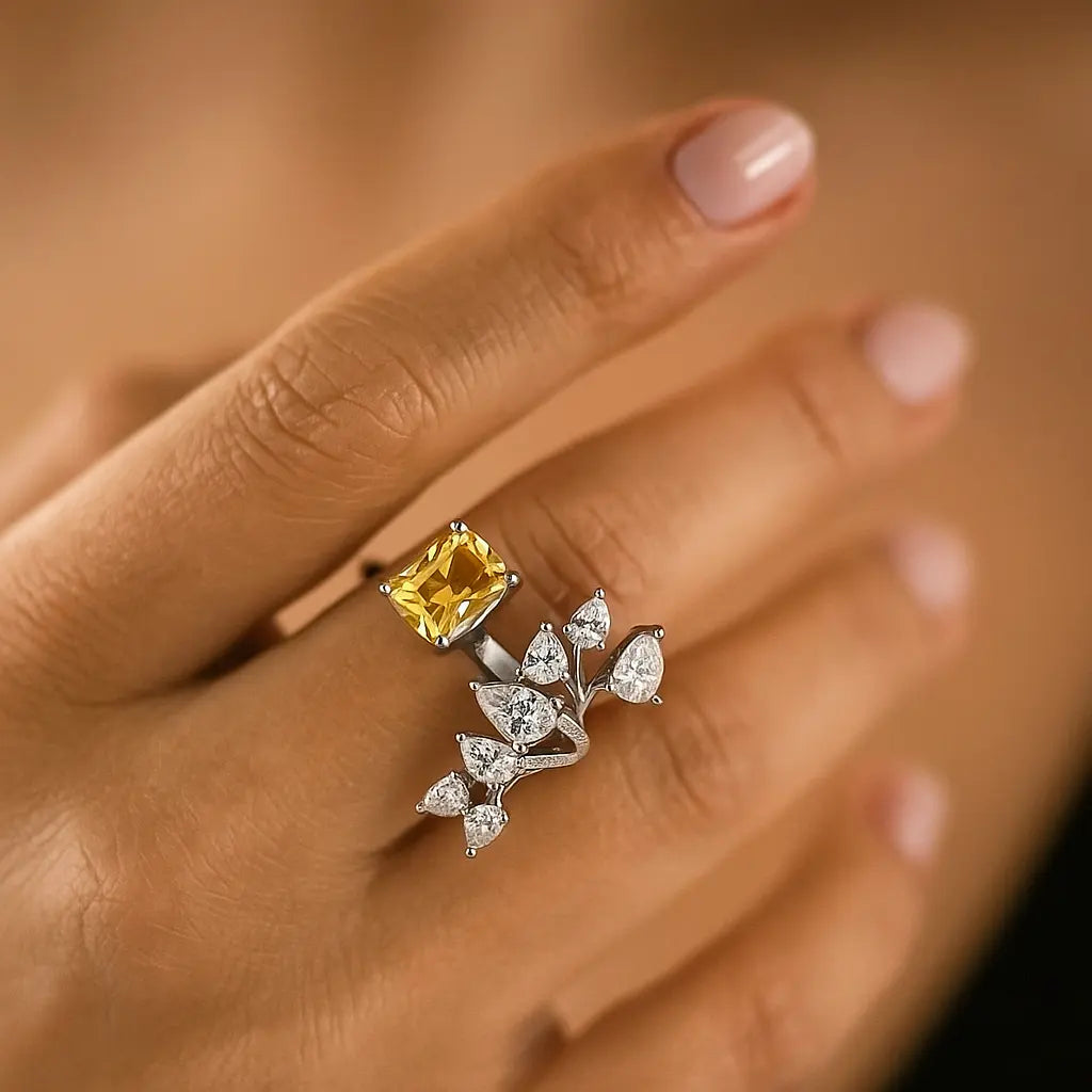 Mashha 925 Silver Marigold Muse Ring Mashha