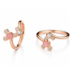 Mashha 925 Silver Micky Mouse Toe Rings Mashha
