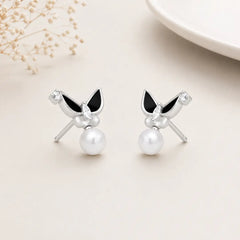 Mashha 925 Silver Midnight Titli Studs Mashha